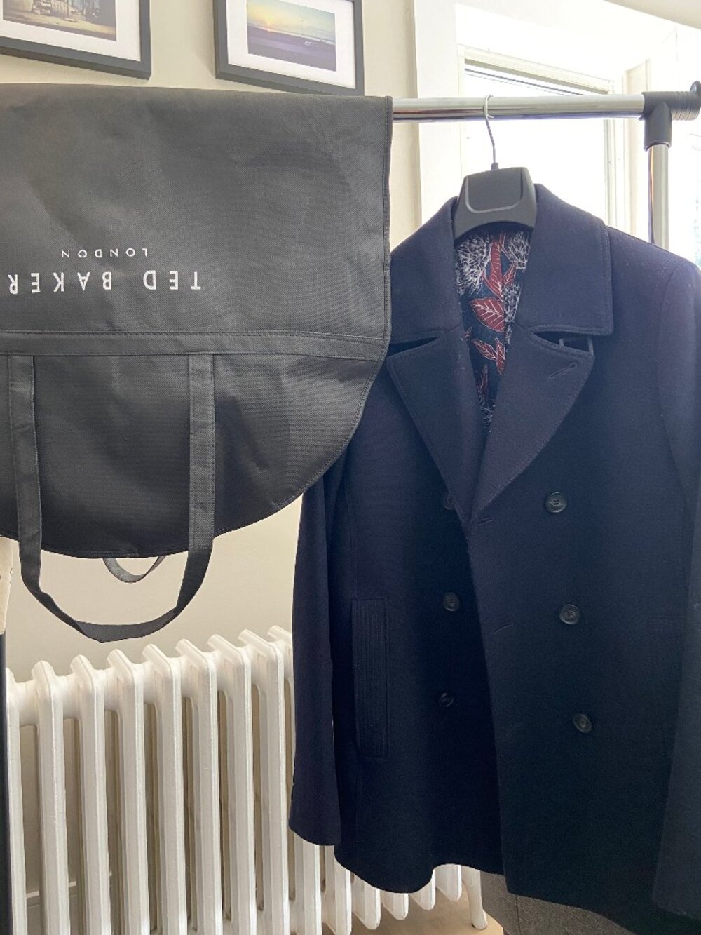 Ted Baker London - Wool peacoat for men, in navy, size 3 (US size M)